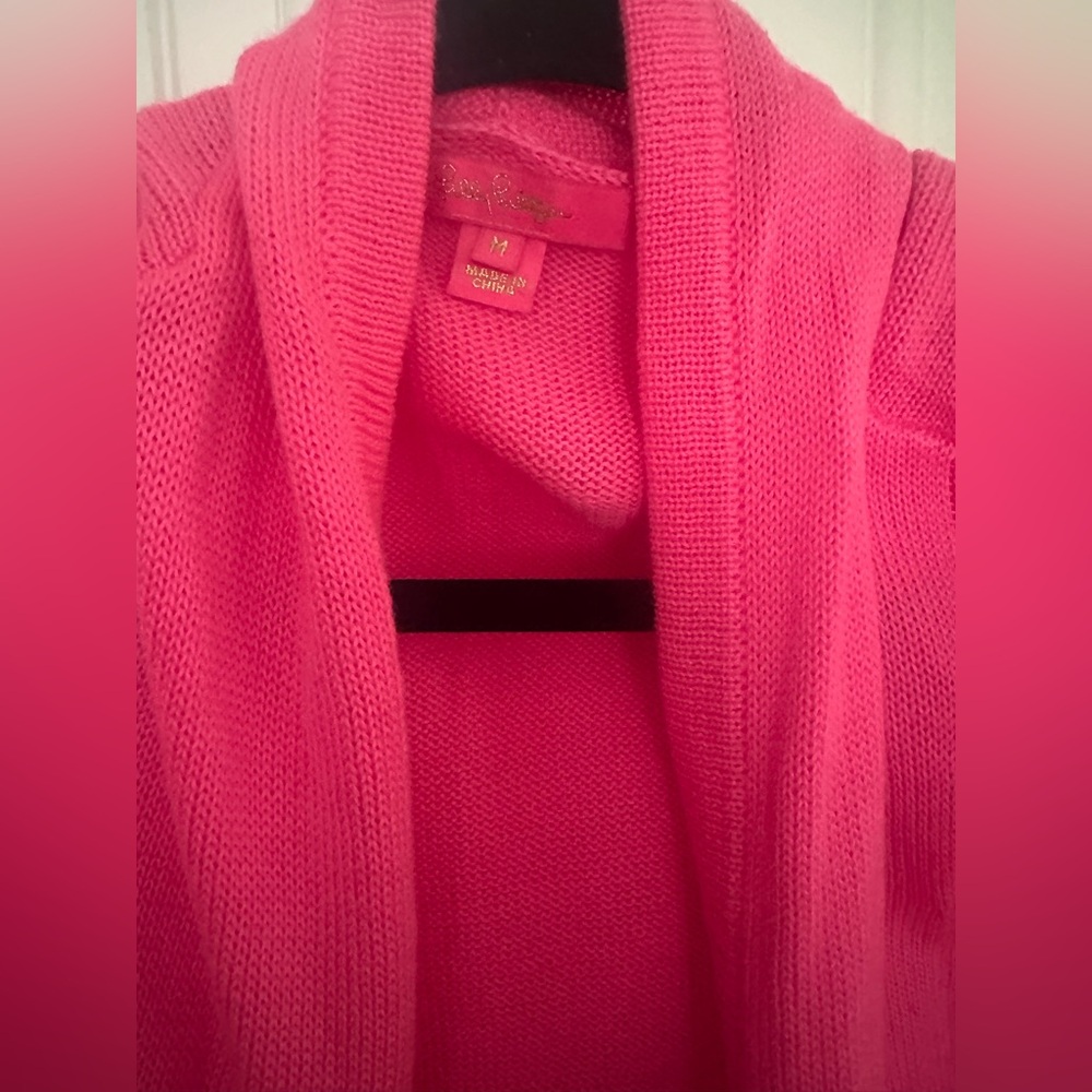 Lilly Pulitzer Pink Isle Noble Fringe Cardigan - Picture 2 of 4